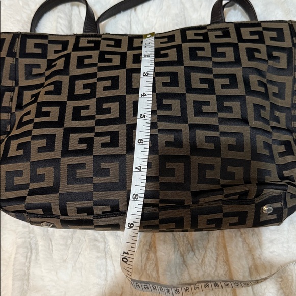 Givenchy Monogram G Tote Shoulder Bag – Brown Logo Canvas – Convertible Handles - Picture 14 of 17